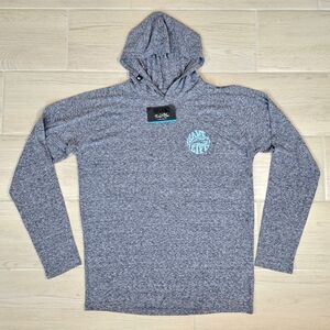 Salt Life Men's Gray Long Sleeved Lightweight The Ocean Is Calling Hoodie Medium